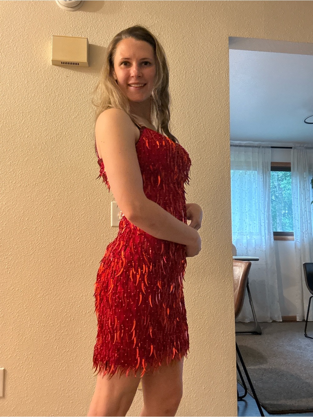 Vintage chili pepper silk beaded Cocktail Dress - Women - Picture 9 of 9